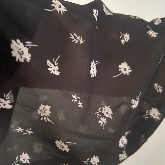 Black floral babydoll dress H&M - Picture 6 of 7